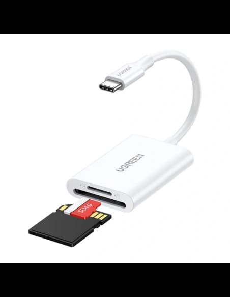 UGREEN CM265 Cititor de carduri USB-C / SD, MicroSD (alb)