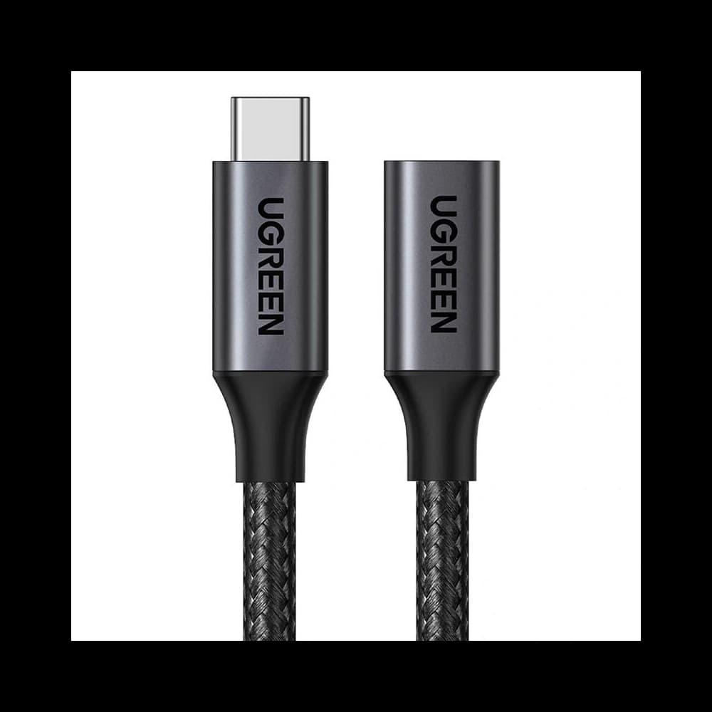 UGREEN US372 USB-C 3.2 férfi - USB-C Gen 2 női hosszabbító kábel 1m (fekete) - 1