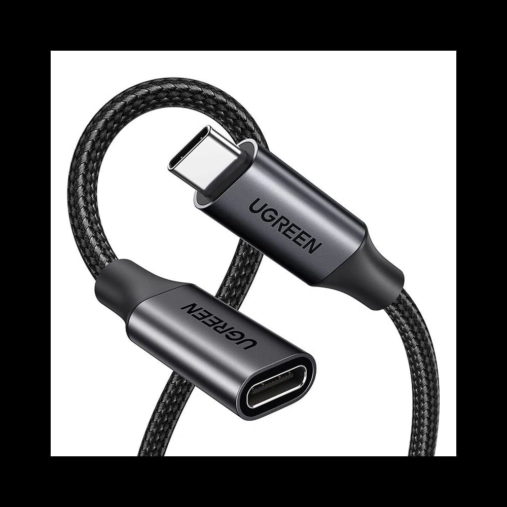 UGREEN US372 USB-C 3.2 férfi - USB-C Gen 2 női hosszabbító kábel 1m (fekete) - 2