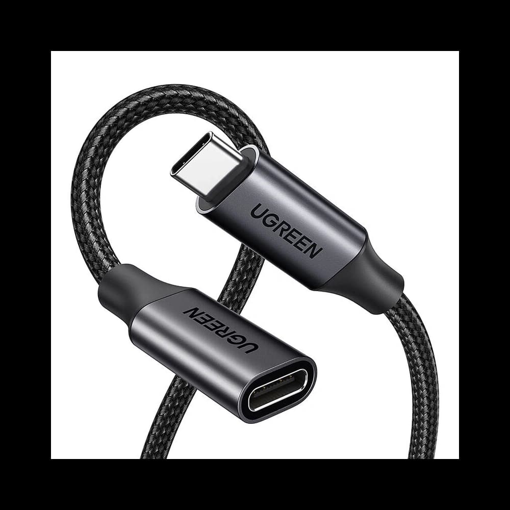 UGREEN US372 USB-C 3.2 férfi a USB-C Gen 2 női meghosszabbító kábel 0.5m (fekete) - 2