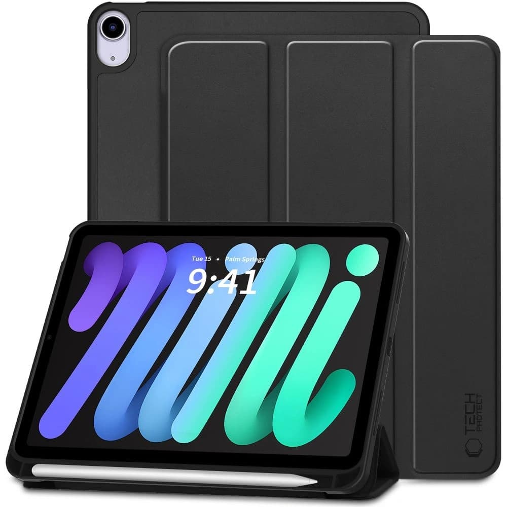 Tech-Protect SmartCase Pen Apple iPad Mini 8.3 6 / 7 2021 / 2024 Schwarz - 1