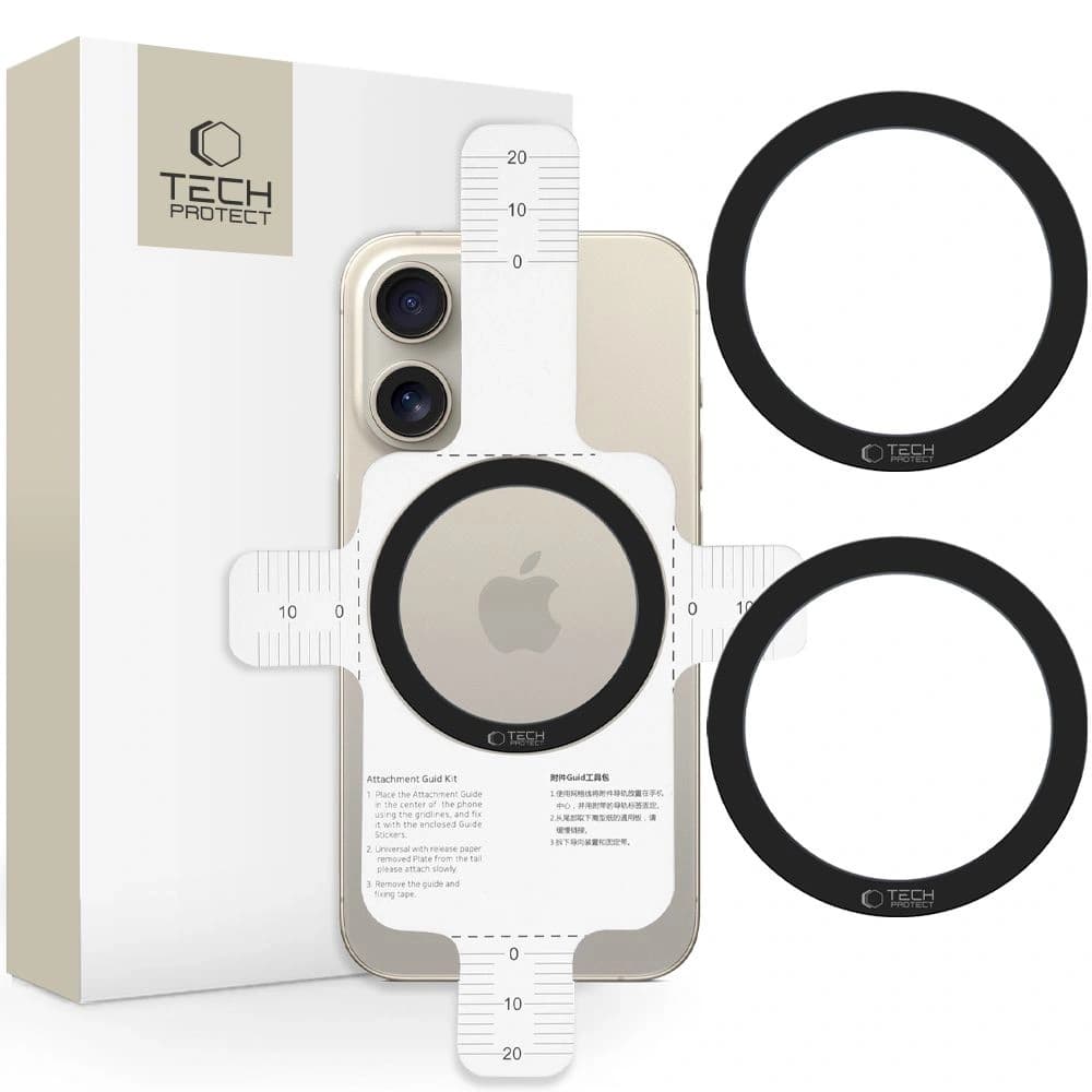 Tech-Protect MMP-110 Magnetic MagSafe Ring Black [2 PACK] - 1