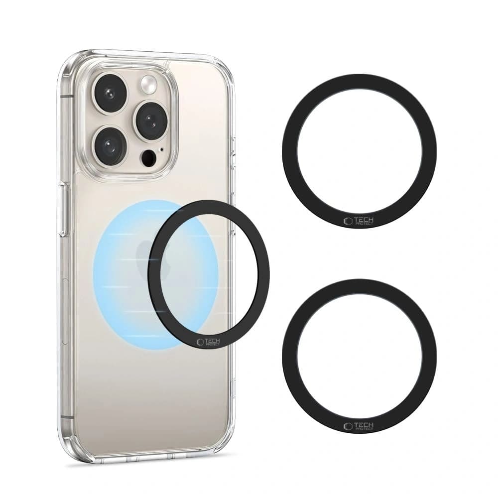Tech-Protect MMP-110 Magnetic MagSafe Ring Black [2 PACK] - 3