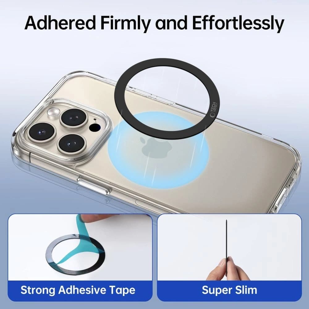 Tech-Protect MMP-110 Magnetic MagSafe Ring Black [2 PACK] - 8