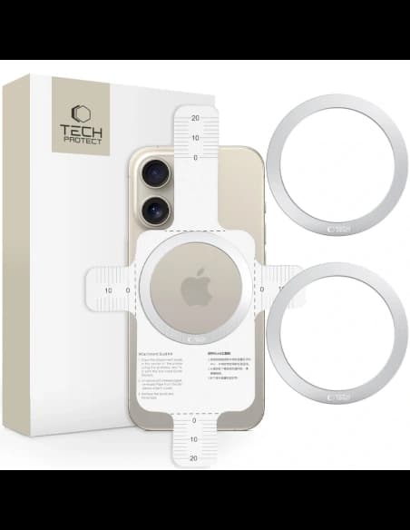 Tech-Protect MMP-110 Magnetic MagSafe Ring Silver [2 PACK]