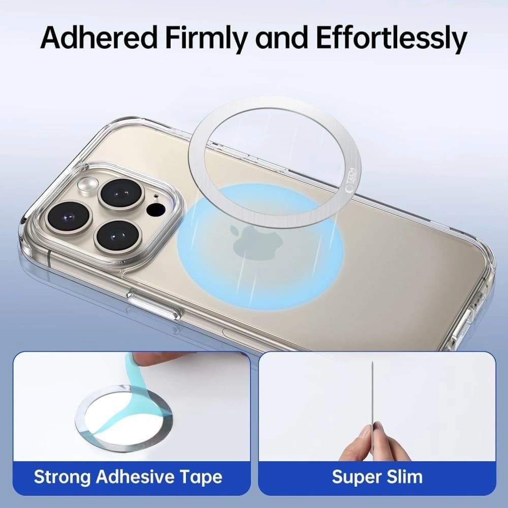 Tech-Protect MMP-110 Magnetic MagSafe Ring Silver [2 PACK] - 8