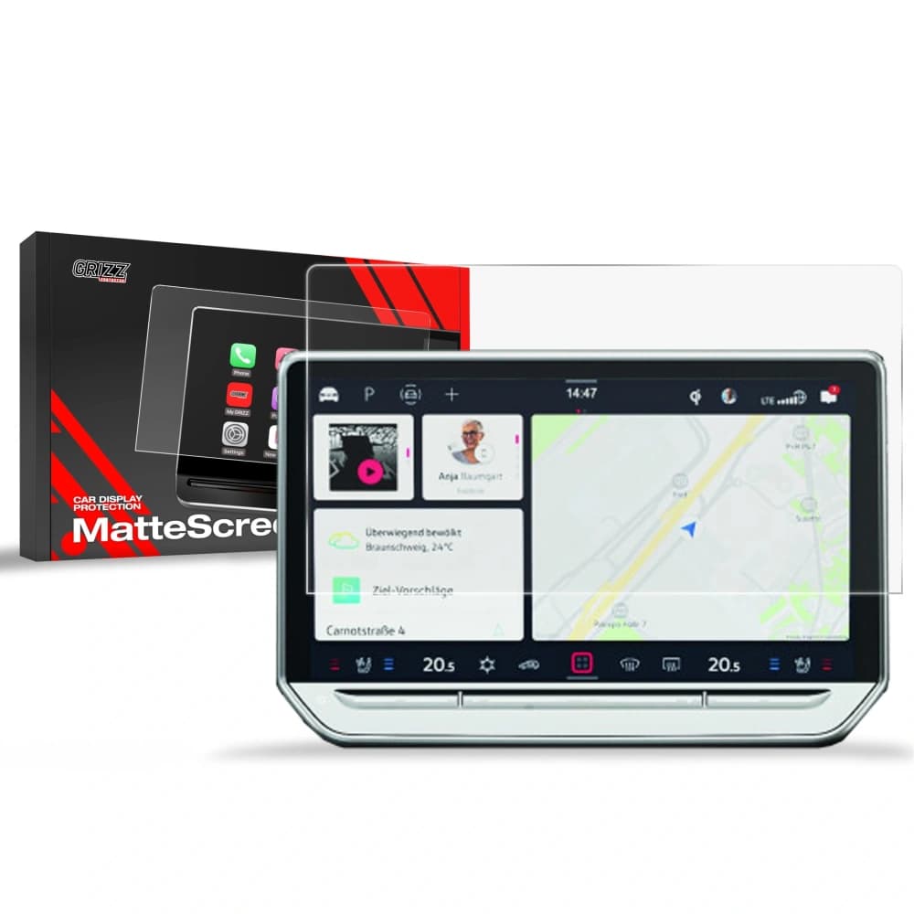 Matte GrizzGlass CarDisplay Protection Volkswagen VW Crafter 10" 2024-2025 - 1