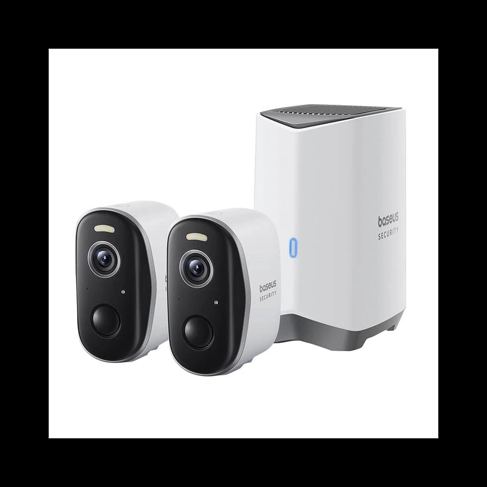 Baseus N1 2K kültéri kamera 2 db-os szett (Fehér) - 2