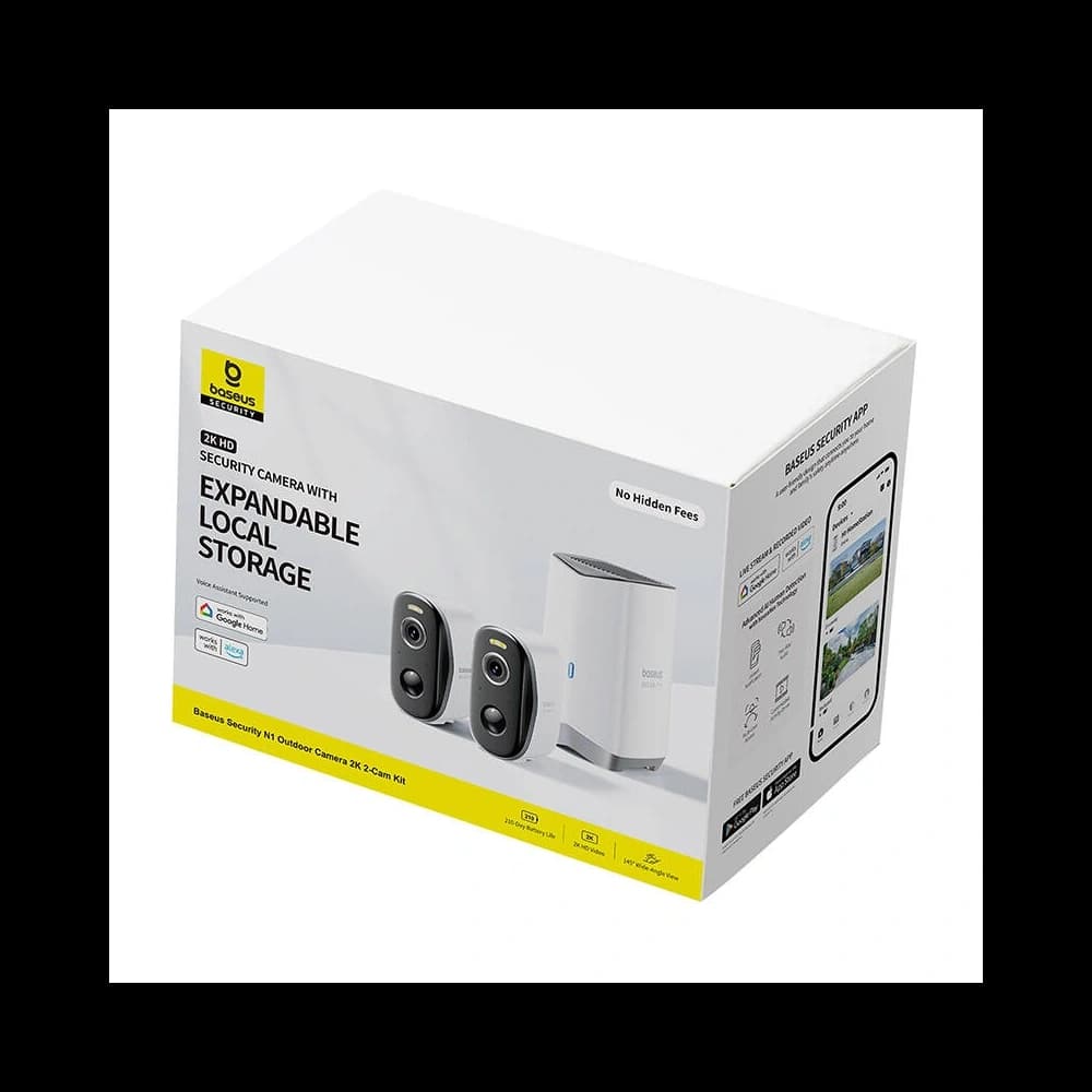 Baseus N1 2K kültéri kamera 2 db-os szett (Fehér) - 5