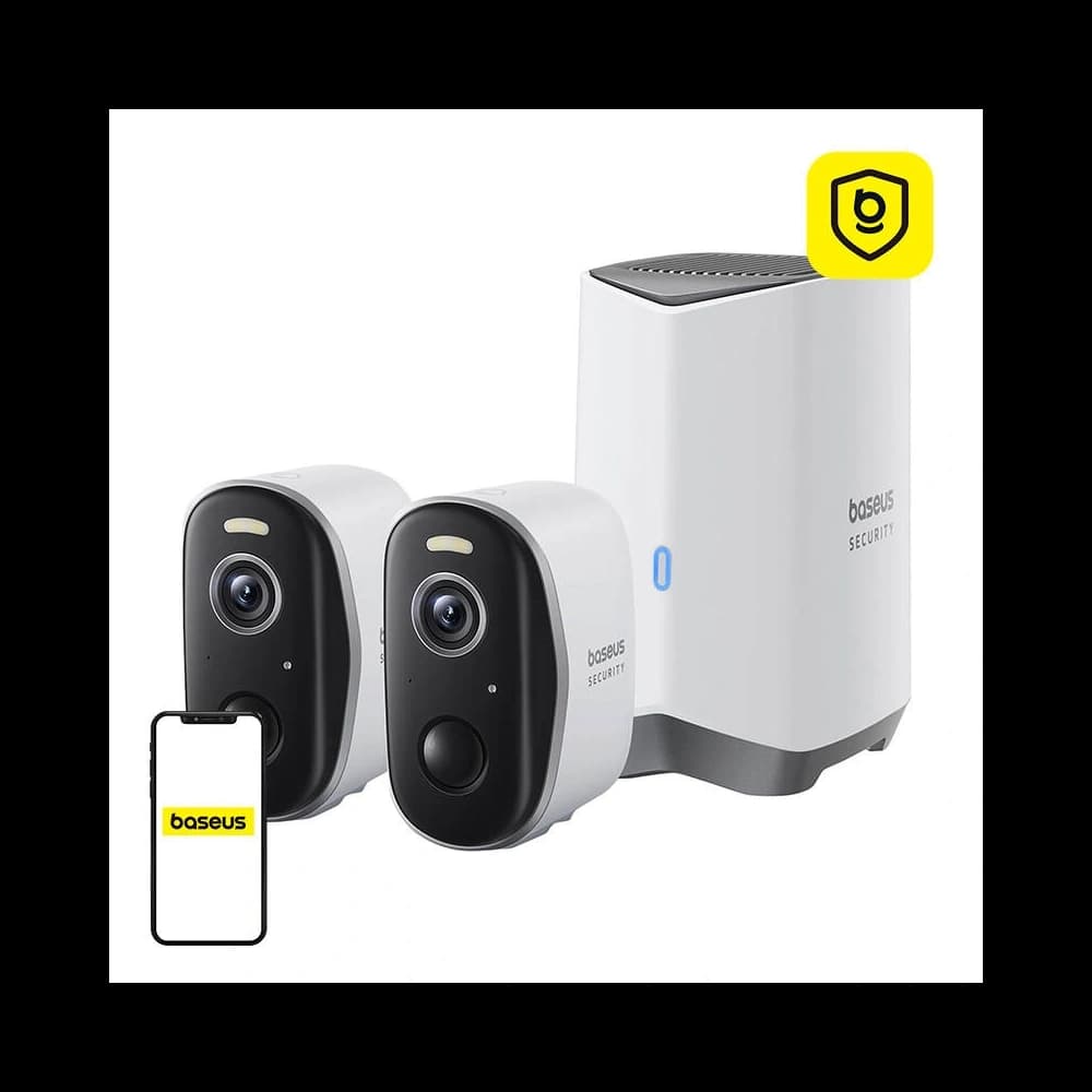 Sada 2 venkovních kamer Baseus N1 Plus 2K (Bílé) - 1