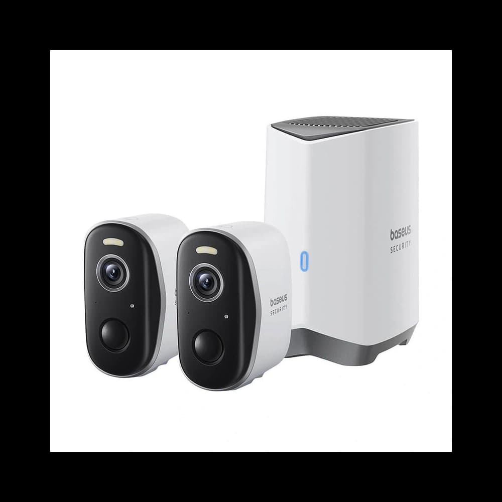 Sada 2 venkovních kamer Baseus N1 Plus 2K (Bílé) - 2