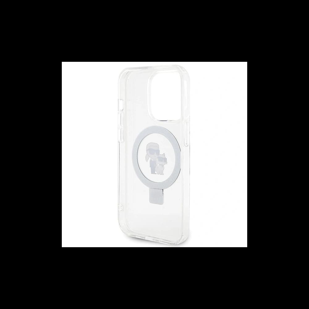Etui Karl Lagerfeld KLHMP15XHMRSKCH Apple iPhone 15 Pro Max hardcase Ring Stand Karl&Choupettte MagSafe bílý/white - 7