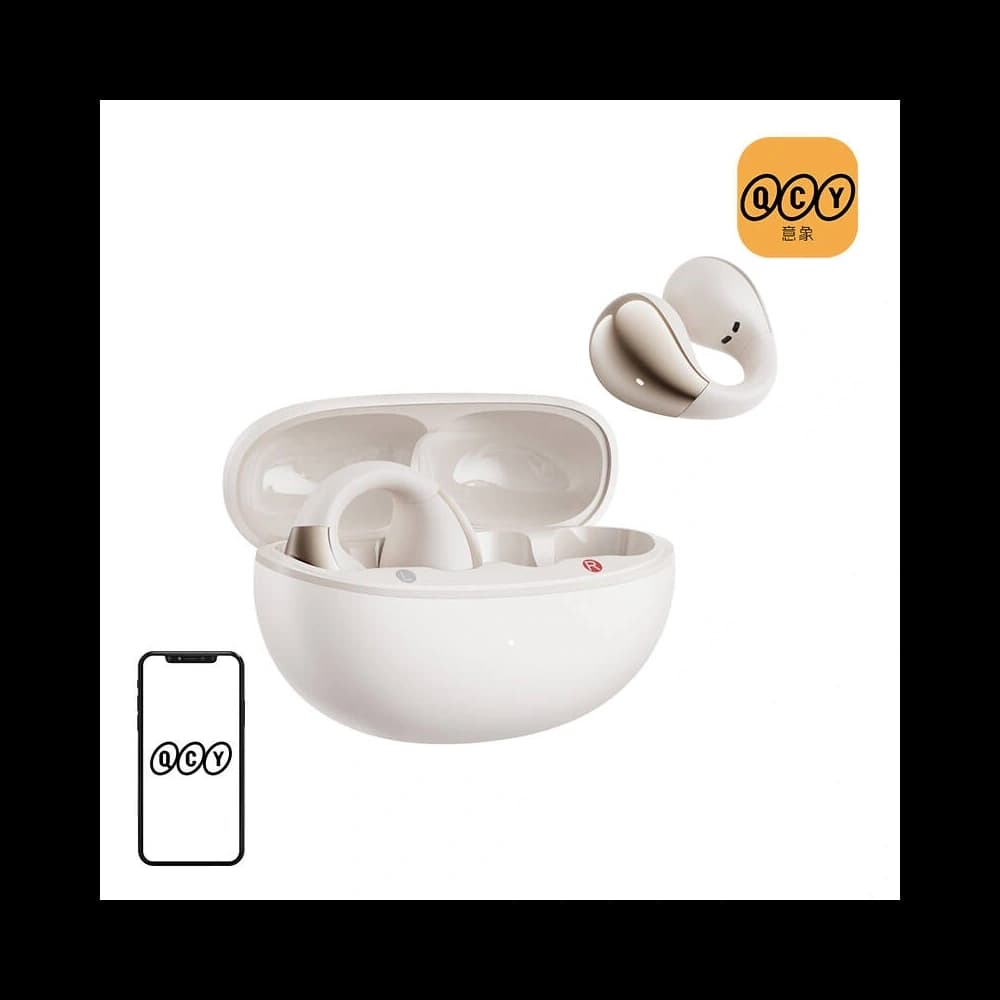 QCY Crossky Clip T33 Bluetooth 5.4 vezeték nélküli fejhallgató (fehér) - 1