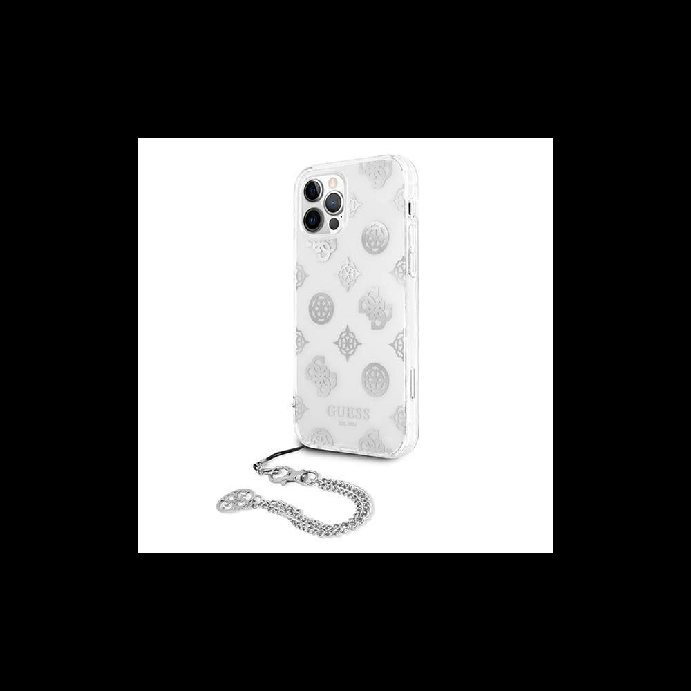 [OUTLET] Case Guess GUHCP12LKSPESI Apple iPhone 12 Pro Max silber/silver Hardcase Peony Chain Collection - 2