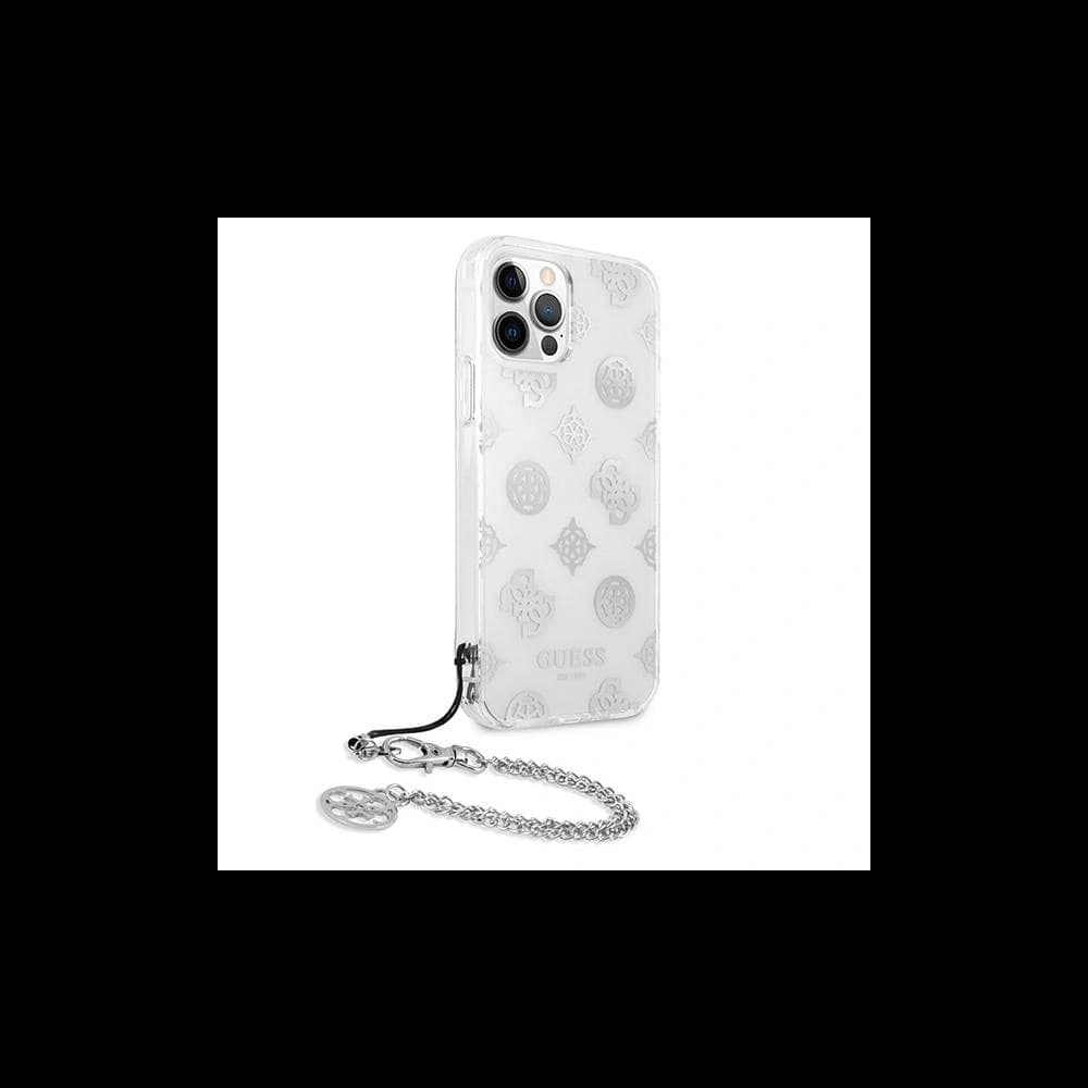 [OUTLET] Case Guess GUHCP12LKSPESI Apple iPhone 12 Pro Max silber/silver Hardcase Peony Chain Collection - 4