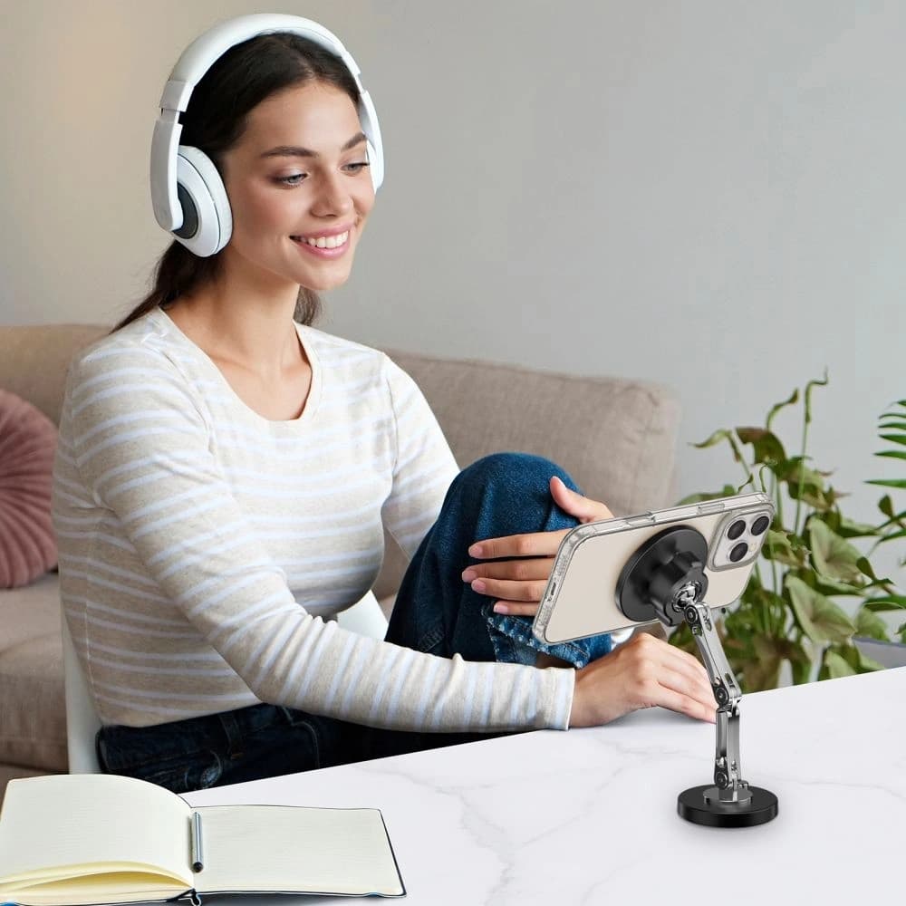 Tech-Protect N57 Magnetic MagSafe Armaturenbrett Auto Halterung & Schreibtisch Telefonständer Schwarz - 6