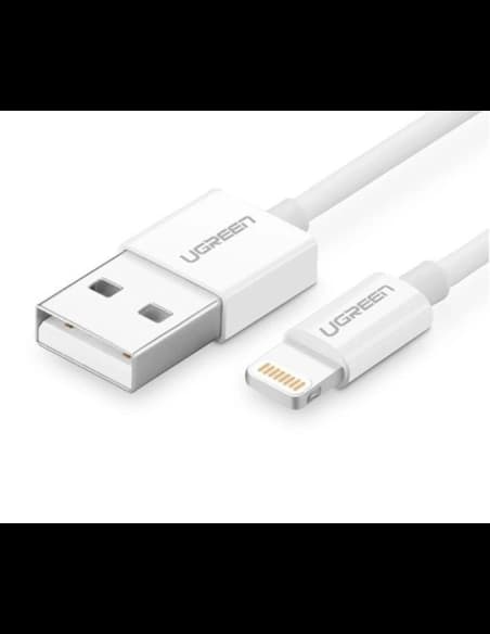 Nikkelezett Lightning kábel UGREEN MFi 2m (fehér)