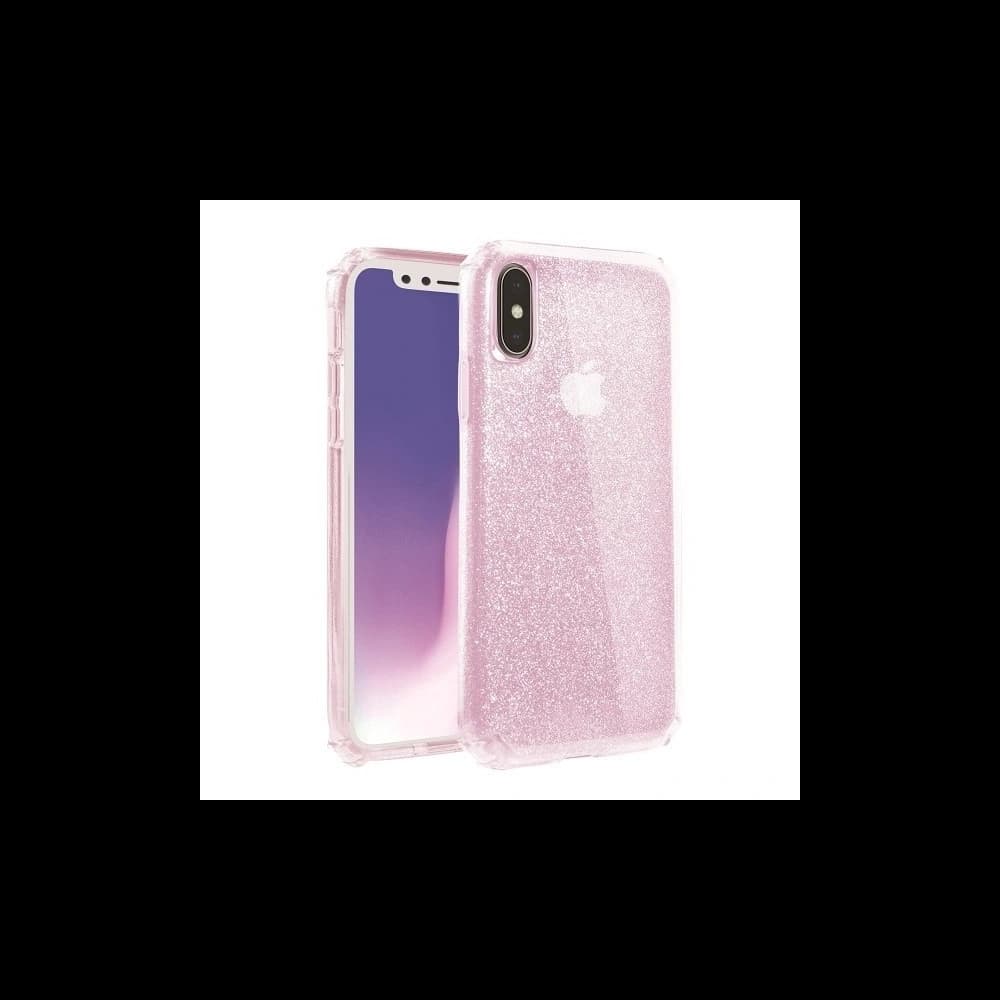 Apple UNIQ Clarion Tinsel Tasche iPhone X/XS rosa/rosa