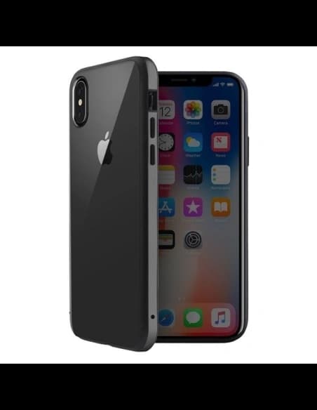 Etui UNIQ Valencia Clear Apple iPhone Xs Max gri/gunmetal grey