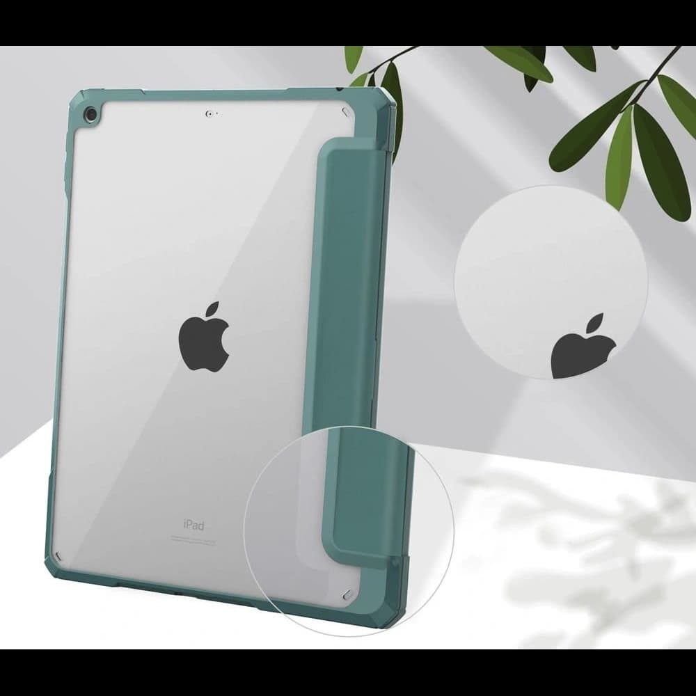 Bizon Case Tab Clear Matt Apple iPad 9/8/7 10.2 2021/2020/2019 sötét zöld - 7