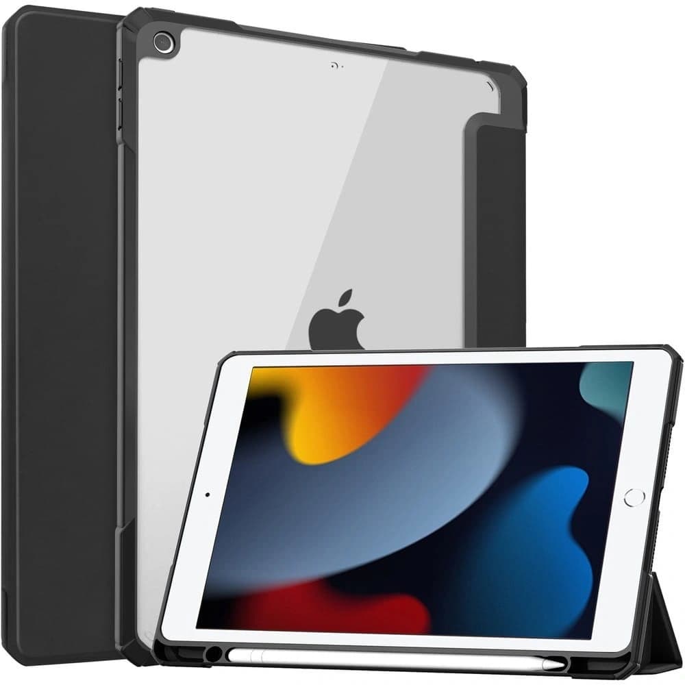 Bizon Case Tab Clear Matt Apple iPad 9/8/7 10.2 2021/2020/2019 fekete