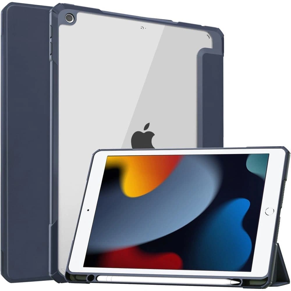 Bizon Case Tab Clear Matt Apple iPad 9/8/7 10.2 2021/2020/2019 albastru marin - 1