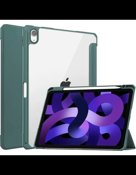 Etui Bizon Case Tab Clear Matt do Apple iPad Air 6 / Air 5 / Air 4 / iPad Pro 11 2018 ciemnozielone