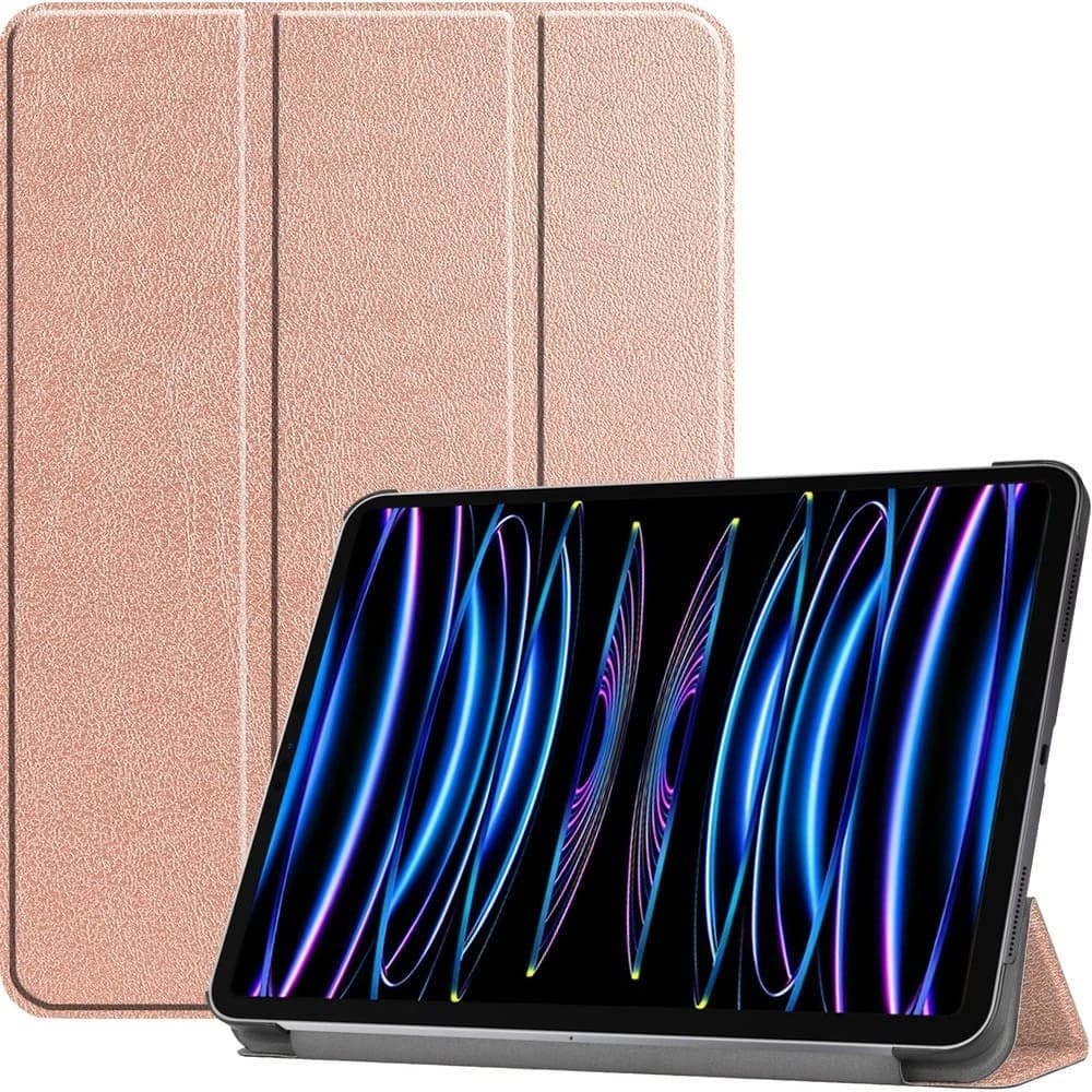 Bizon Case Tab Croc Apple iPad Pro 11 2022/2021/2020/2018 aur roz - 1