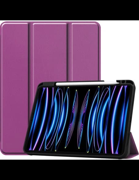 Etui Bizon Case Tab Lizard do Apple iPad Pro 11 2022/2021/2020/2018 ciemnofioletowe