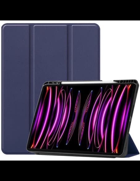 Etui Bizon Case Tab Lizard do Apple iPad Pro 12.9 2022/2021/2020/2018 granatowe