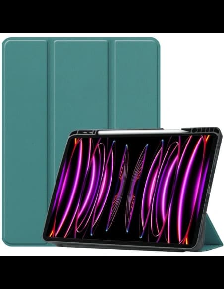 Etui Bizon Case Tab Lizard do Apple iPad Pro 12.9 2022/2021/2020/2018 ciemnozielone