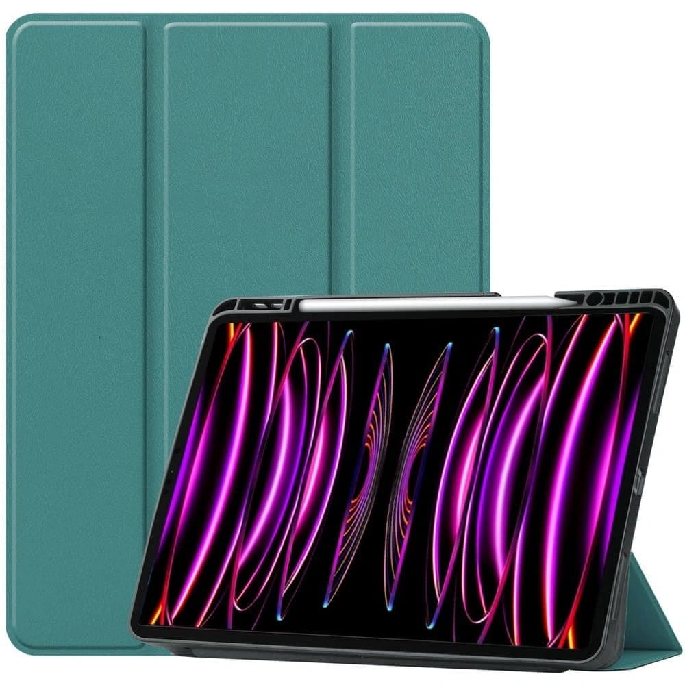 Bizon Case Tab Lizard Apple iPad Pro 12.9 2022/2021/2020/2018 verde închis - 1