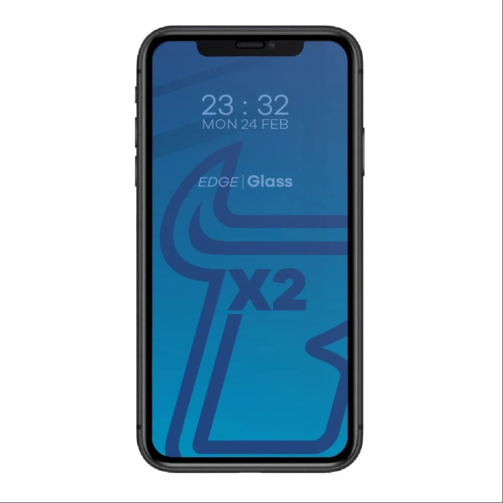 Bizon Glass Edge CF sticlă temperată - [2 PACK] + protecție pentru lentile Apple iPhone 11 negru - 3