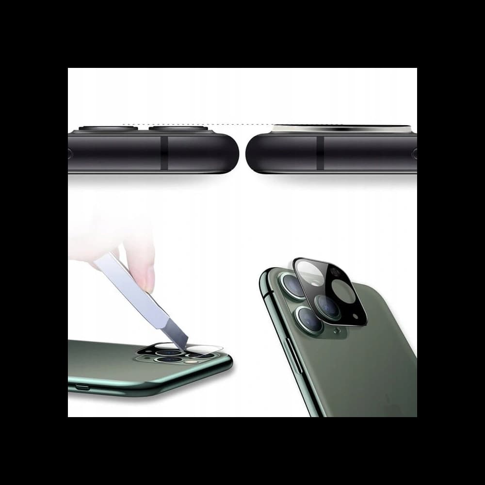 Sklo tvrzené Bizon Glass Edge - [2 PACK] + ochrana na objektiv Apple iPhone 11 Pro černé - 6