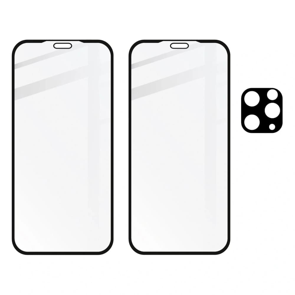 Bizon Glass Edge CF tempered glass - [2 PACK] + lens protection Apple iPhone 11 Pro Max black - 5