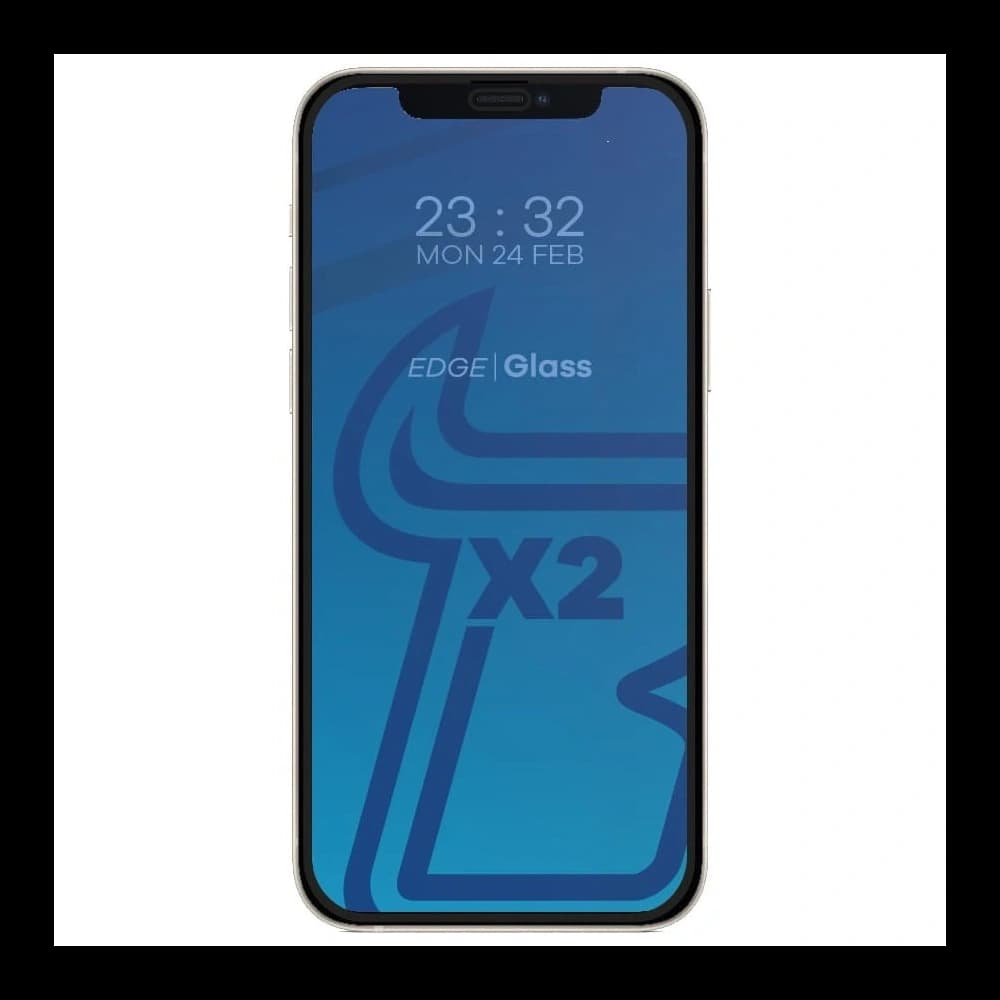 Tvrdé sklo Bizon Glass Edge CF - [2 PACK] + ochrana na objektiv Apple iPhone 12 černé - 3