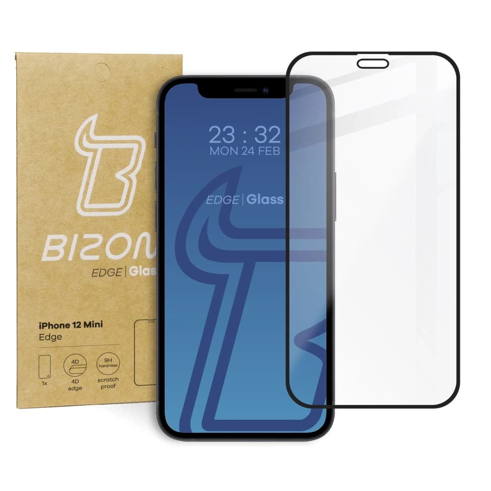 Bizon Glass Edge Apple iPhone 12 Mini black - 1