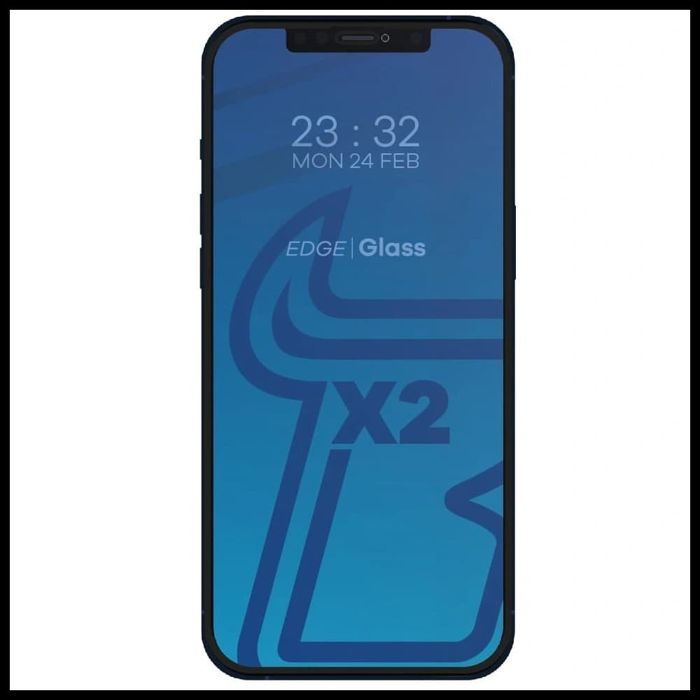 Bizon Glass Edge CF gehärtetes Glas - [2 PACK] + Linsenschutz Apple iPhone 12 Pro schwarz - 3