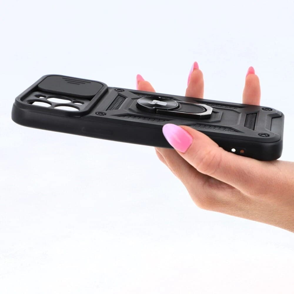 Etui Bizon Case CamShield Ring do Apple iPhone 12 Pro Max černé - 11