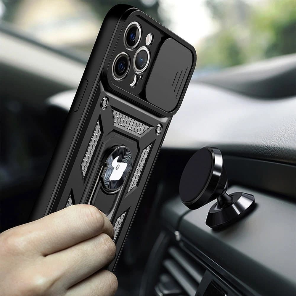 Etui Bizon Case CamShield Ring do Apple iPhone 12 Pro Max černé - 14