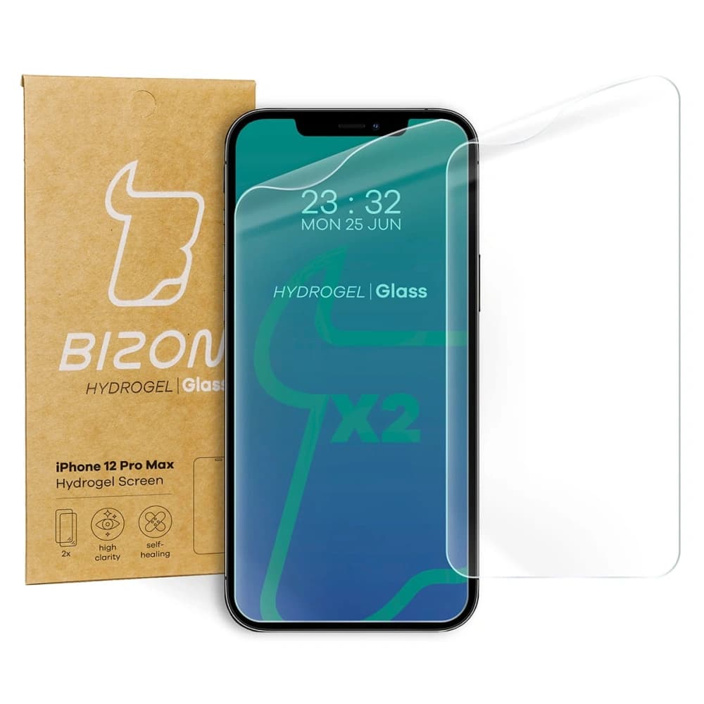 Fólie hydrogelová na displej Bizon Glass Hydrogel Apple iPhone 12 Pro Max [2 PACK] - 1