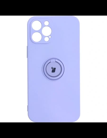 Etui Bizon Case Silicone Ring do Apple iPhone 12 Pro Max fialové
