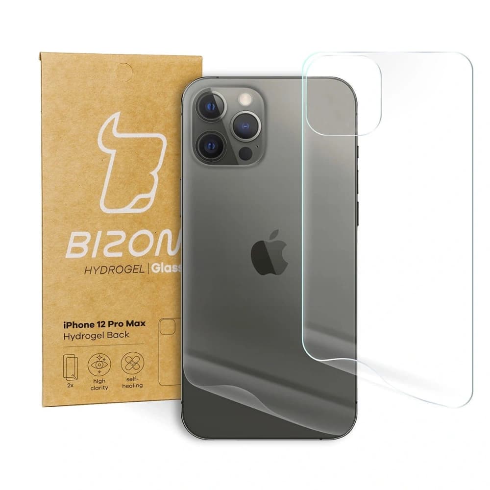 Fólie hydrogelová na zadní stranu Bizon Glass Hydrogel Apple iPhone 12 Pro Max [2 PACK] - 1