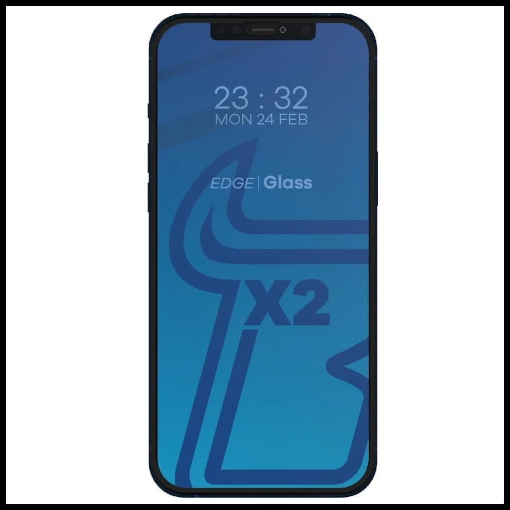 Bizon Glass Edge CF gehärtetes Glas - [2 PACK] + Objektivschutz Apple iPhone 12 Pro Max schwarz - 3