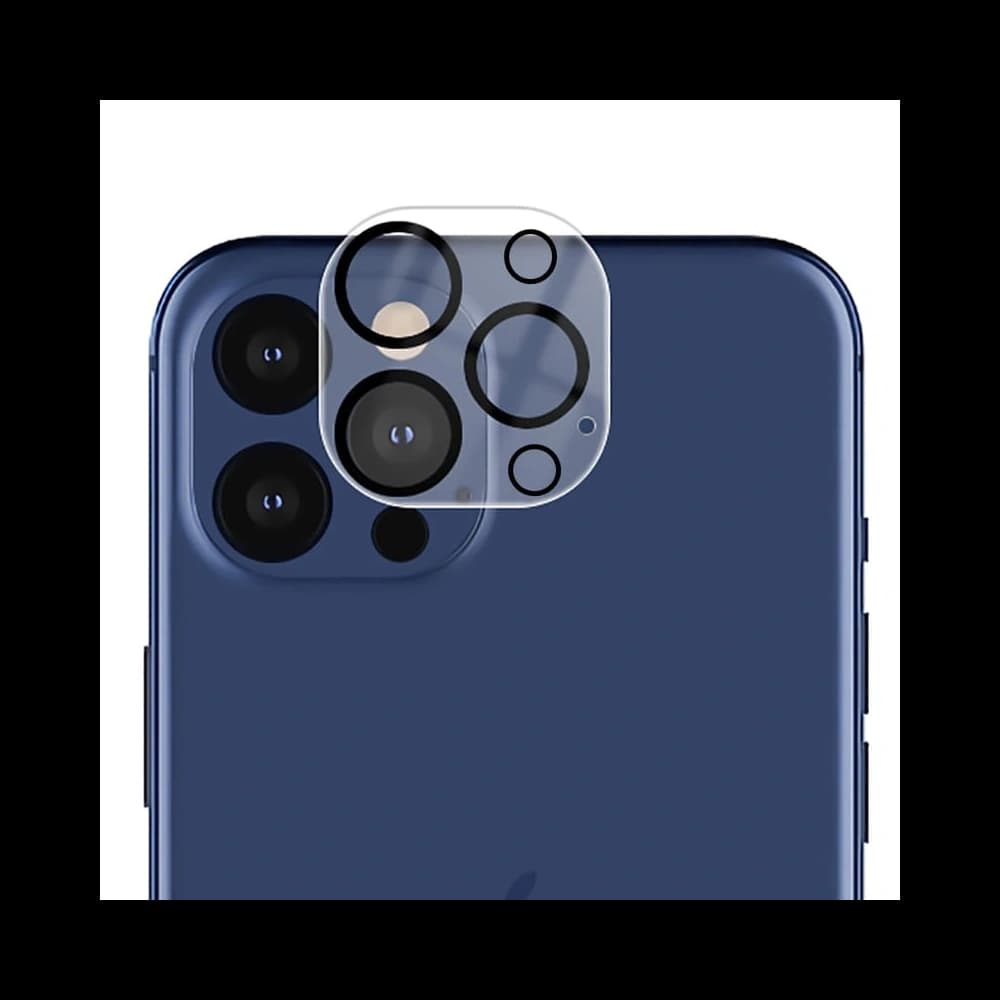 Bizon Glass Edge CF gehärtetes Glas - [2 PACK] + Objektivschutz Apple iPhone 12 Pro Max schwarz - 4