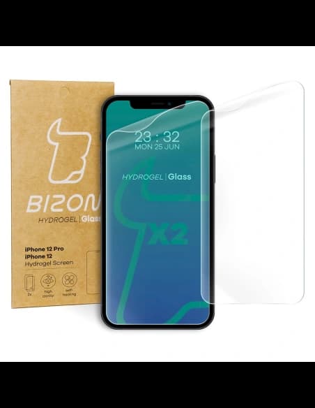 Bizon Glas Hydrogel Apple iPhone 12 / 12 Pro [2 PACK]