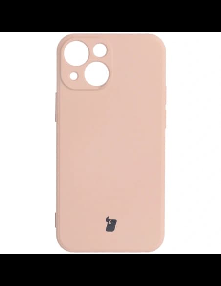 Caz de silicon Bizon Apple iPhone 13 Mini roz deschis