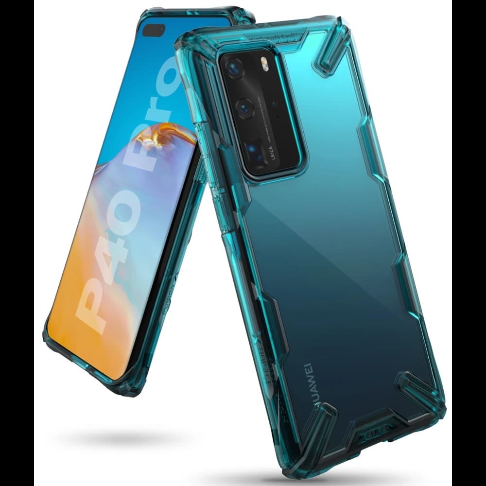 Etui Ringke Fusion-X Huawei P40 Pro Tyrkysově zelená - 6
