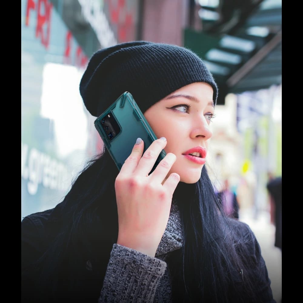 Etui Ringke Fusion-X Huawei P40 Pro Tyrkysově zelená - 19