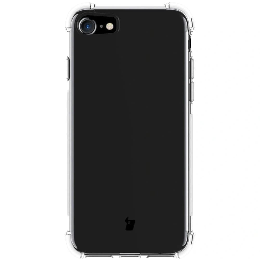 Bizon Case Clear Pack tok + 2x kijelző üveg + lencse üveg Apple iPhone SE 2022/2020 8/7 átlátszó - 2